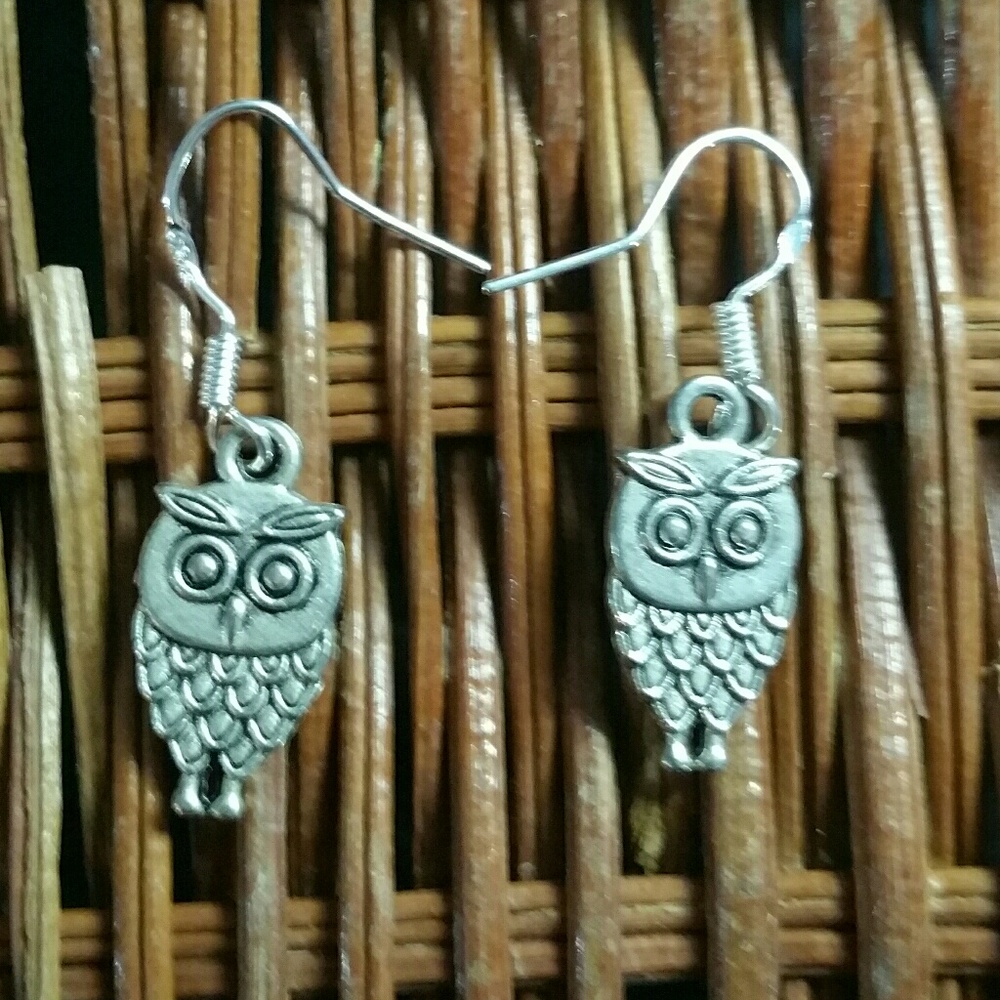 OWL DANGLE DROP EARRINGS 3 PAIR SET